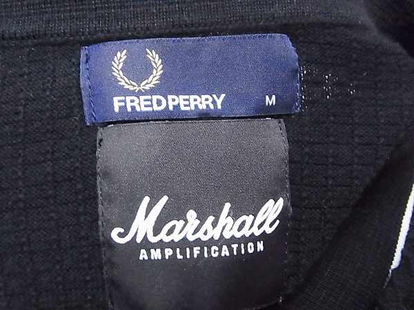 実際に弊社で買取させて頂いたFRED PERRY/フレッドペリー×マーシャル コラボ ポロシャツ 黒/Mの画像 2枚目