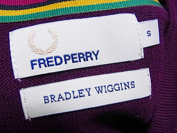 実際に弊社で買取させて頂いたFRED PERRY/フレッドペリー BRADLEY WIGGINS カーディガン/Sの画像 2枚目