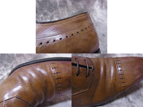 実際に弊社で買取させて頂いたSantoni/サントーニ ドレス/レザーシューズ ブラウン/7.5の画像 7枚目