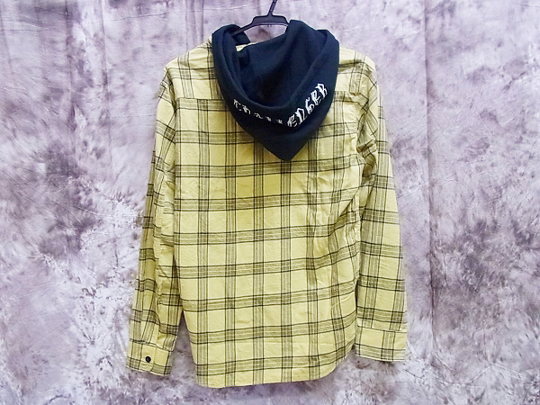 実際に弊社で買取させて頂いたCHALLENGER HOODED CHECK SHIRT 長袖シャツ CLG-SH 016-003/Mの画像 1枚目