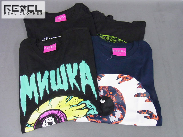 実際に弊社で買取させて頂いたMISHKA/ミシカ プリント半袖Tシャツ 黒/紺 S 4点セットの画像 0枚目