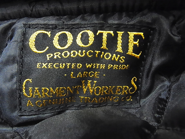 実際に弊社で買取させて頂いたCOOTIE/クーティ 1st Place Jacket スタジャン ブラック 15AW/Lの画像 2枚目