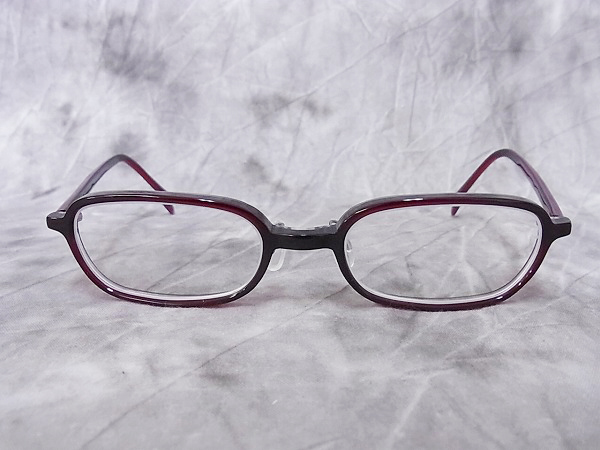 実際に弊社で買取させて頂いた白山眼鏡/HAKUSAN MEGANE スクエア型眼鏡フレーム レッド系の画像 1枚目