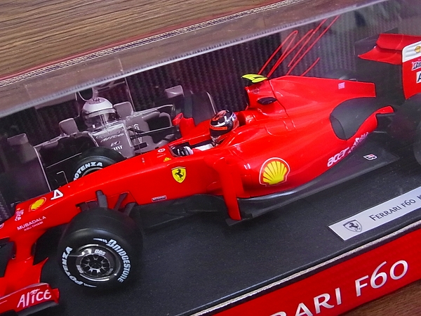 実際に弊社で買取させて頂いた【未開封】ホットウィール Ferrari F60 K.ライコネン 1/18の画像 1枚目