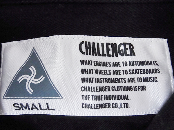 実際に弊社で買取させて頂いたCHALLENGER/チャレンジャー 刺繍入り長袖シャツ ブラック Sの画像 2枚目