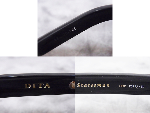 実際に弊社で買取させて頂いたDITA/ディータ statesman/ステイツマン メガネ/DRX-2011J-52の画像 6枚目