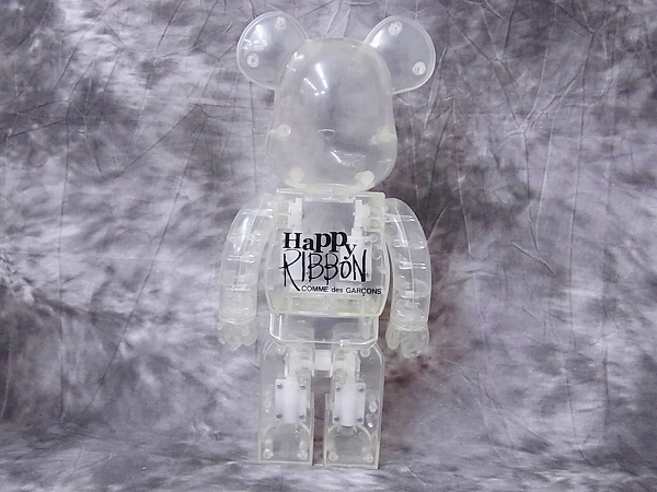 実際に弊社で買取させて頂いたBE@RBRICK ギャルソン×MEDICOM TOY 限定/Happy Ribbon 400％の画像 2枚目