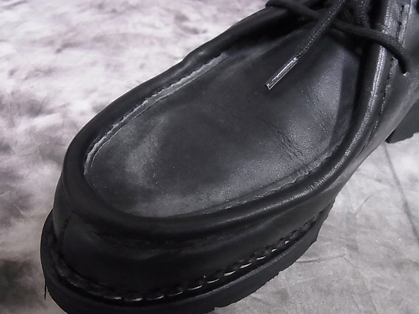 実際に弊社で買取させて頂いたParaboot/パラブーツ ミカエル 本革 チロリアンシューズ 黒 42の画像 8枚目