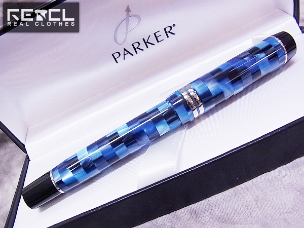 Parker Duofold チェックブルー ボールペン - 筆記具