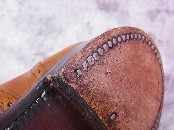 実際に弊社で買取させて頂いたグレンソンフットマスター 革靴 ウイングチップ 茶 6029/8の画像 8枚目