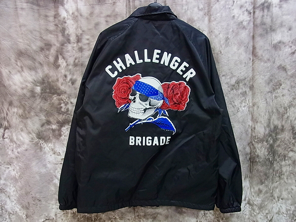 実際に弊社で買取させて頂いたCHALLENGER コーチジャケット スカル&薔薇プリント BRIGADE Mの画像 1枚目