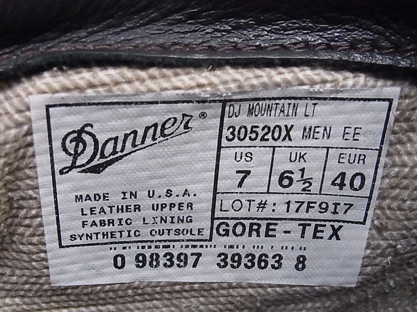 実際に弊社で買取させて頂いたDANNER/ダナー マウンテンライト GORE-TEX ブーツ 30520X/7の画像 6枚目