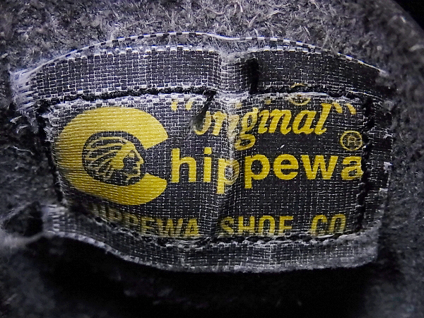 実際に弊社で買取させて頂いたCHIPPEWA/チペワ レザー レースアップワークブーツ 黒/8.5EEの画像 6枚目