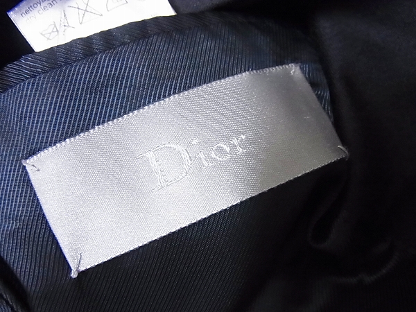 実際に弊社で買取させて頂いたDIOR HOMME/ディオール 09AW ラップジャケット ブラック 44の画像 2枚目