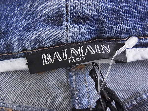 実際に弊社で買取させて頂いたBALMAIN/バルマン【15万↑】16ss バイカーデニム 5956-286N/36の画像 2枚目