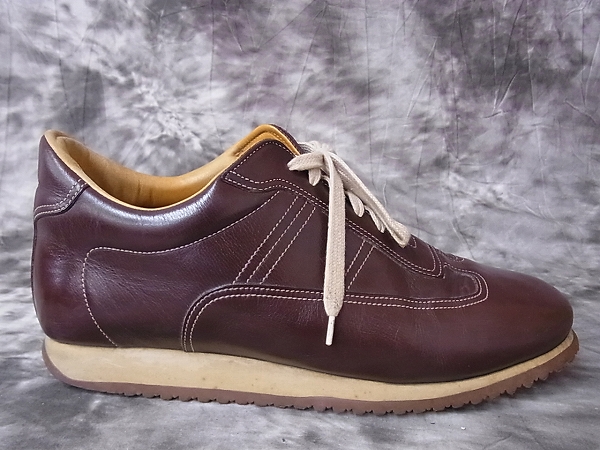 実際に弊社で買取させて頂いたSANTONI/サントーニ メンフィス レザー/革靴 スニーカー/茶/6.5の画像 4枚目