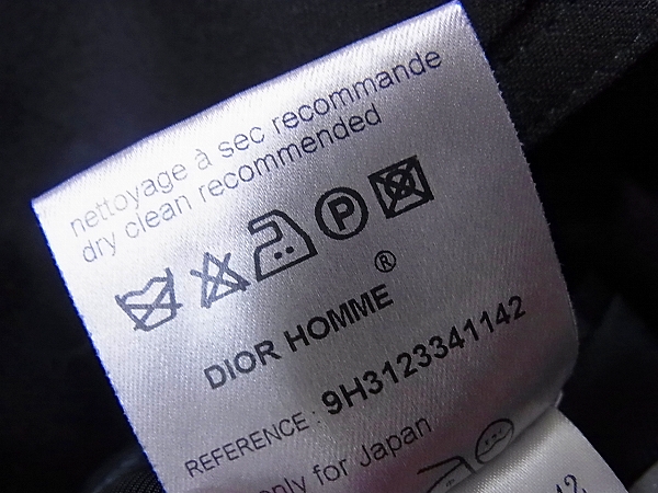 実際に弊社で買取させて頂いたDIOR HOMME/ディオール 09AW ラップジャケット ブラック 44の画像 5枚目