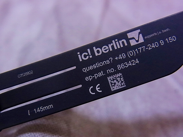 実際に弊社で買取させて頂いたic! berlin/アイシーベルリン wyberhaken 眼鏡フレーム/863424の画像 6枚目