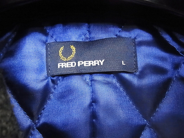 実際に弊社で買取させて頂いたFRED PERRY/フレッドペリー チェック ショートPコート F2163/Lの画像 2枚目