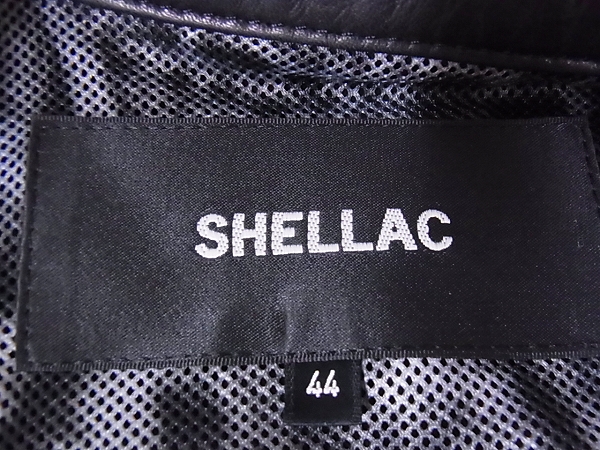 SHELLAC/シェラック レザーシャツジャケット ブラック/44の買取実績