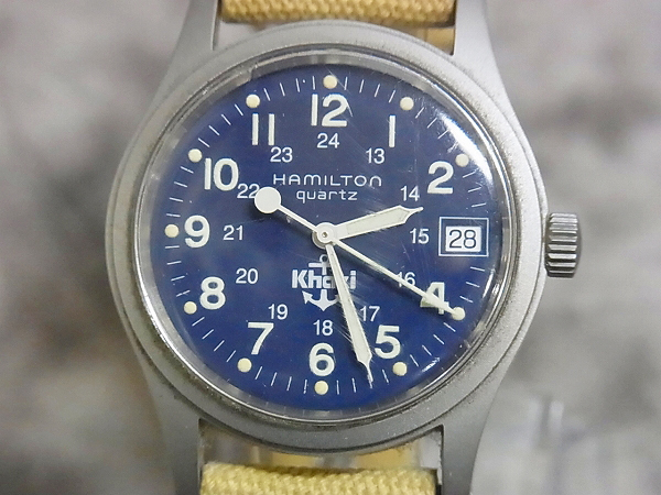 実際に弊社で買取させて頂いたHAMILTON/ハミルトン KHAKI/カーキ アナログ クォーツ腕時計の画像 1枚目