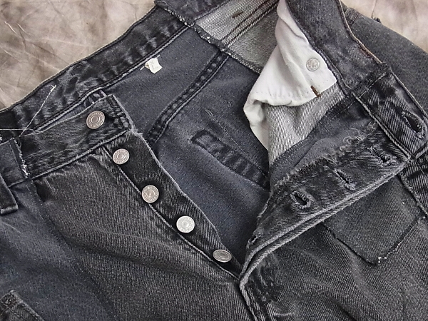 実際に弊社で買取させて頂いたsoloist THE JEAN.X.0276 リメイクパッチワークデニムパンツ XLの画像 4枚目