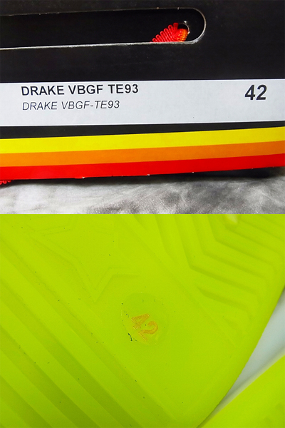 実際に弊社で買取させて頂いたアトランティックスターズ ドレーク DRAKE VBGF-TE93 白×黄 42の画像 6枚目