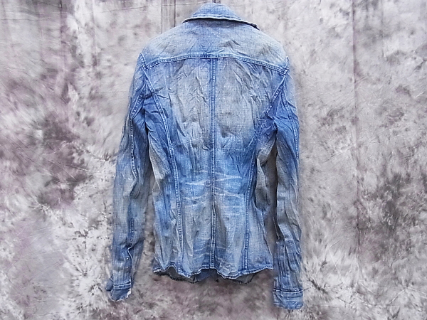 実際に弊社で買取させて頂いたwjk 14SS hook shirts denim シワ加工デニムシャツ dn12/Sの画像 1枚目