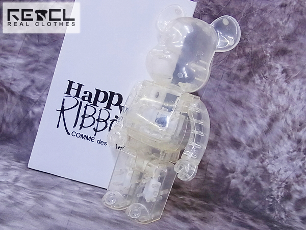 実際に弊社で買取させて頂いたBE@RBRICK ギャルソン×MEDICOM TOY 限定/Happy Ribbon 400％