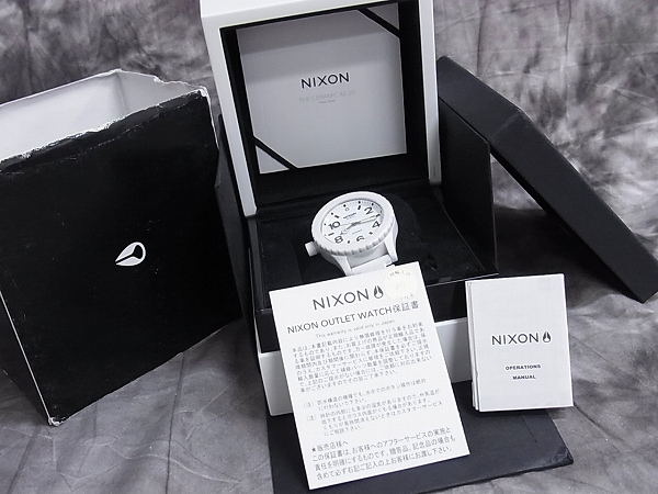 実際に弊社で買取させて頂いたNIXON/ニクソン ザエリートクラス CERAMIC 42-20 ホワイトの画像 6枚目