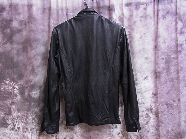 SHELLAC/シェラック レザーシャツジャケット ブラック/44の買取実績