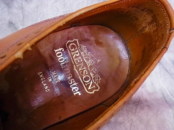 実際に弊社で買取させて頂いたグレンソンフットマスター 革靴 ウイングチップ 茶 6029/8の画像 6枚目