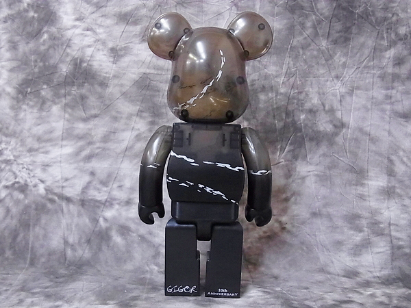 実際に弊社で買取させて頂いたBE@RBRICK×GIGOR/ジゴロウ 10th Anniversary クリア 400/100%の画像 2枚目