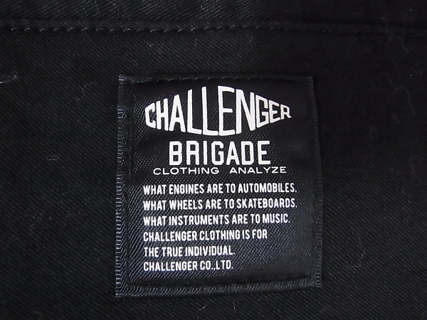 実際に弊社で買取させて頂いたCHALLENGER/チャレンジャー BRIGAGE ワークパンツ ブラック/Sの画像 5枚目