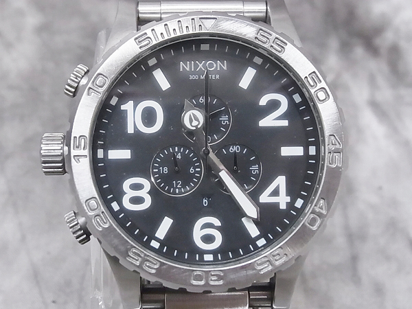 実際に弊社で買取させて頂いたNIXON/ニクソン THE 51-30 CHRONO/クロノグラフ 銀/黒 A083-000の画像 1枚目