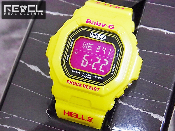 実際に弊社で買取させて頂いたBaby-G/ベビーG HELLZ/ヘルツ コラボモデル 黄 BG-5600HZ-9JR