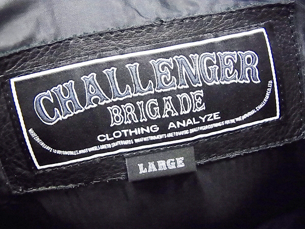 実際に弊社で買取させて頂いたCHALLENGER/チャレンジャー レザー切り替え ダウンベスト/Lの画像 2枚目