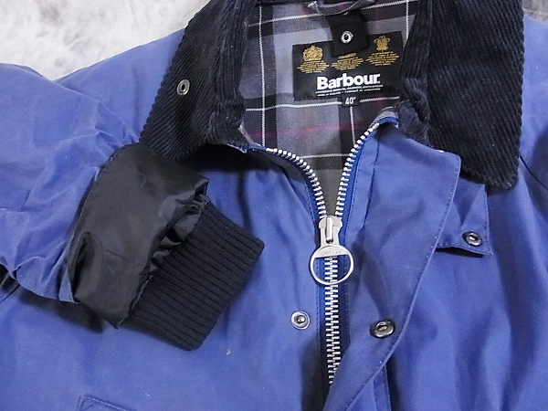 実際に弊社で買取させて頂いたBarbour/バブアー ノンオイル ビデイルジャケット ブルー/40の画像 2枚目