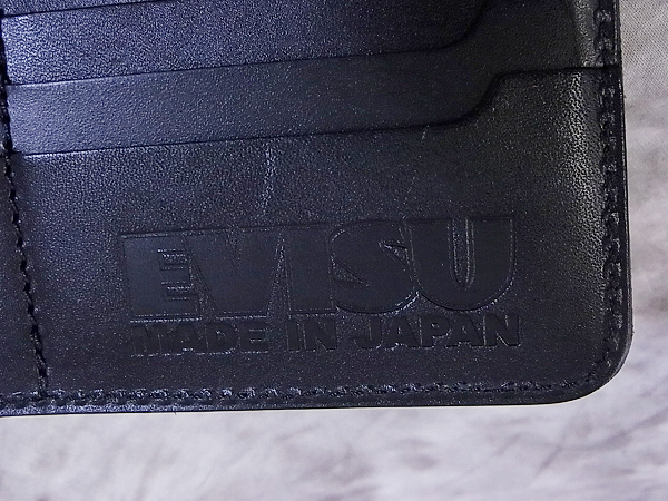 実際に弊社で買取させて頂いたEVISU/エヴィス バイカーウォレット カード入れ カモメ 革 黒赤の画像 6枚目