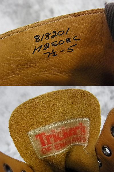 実際に弊社で買取させて頂いたTricker's/トリッカーズ カントリーブローグブーツ/M2508C/7.5の画像 6枚目