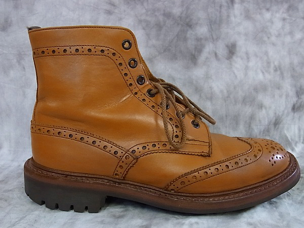 実際に弊社で買取させて頂いたTricker's/トリッカーズ カントリーブローグブーツ/M2508C/7.5の画像 5枚目