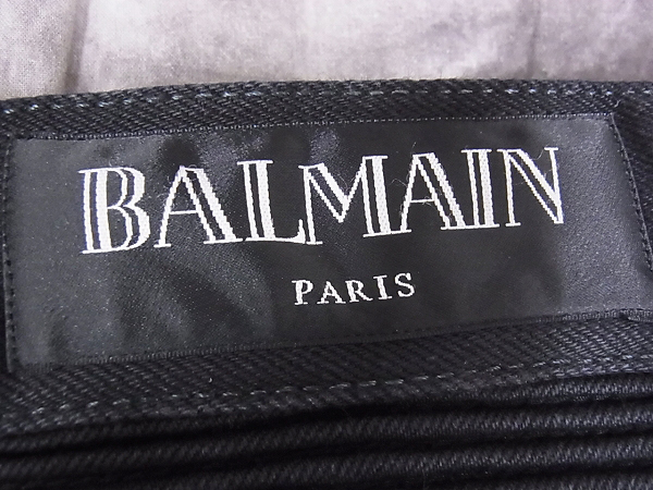 実際に弊社で買取させて頂いたBALMAIN/バルマン ストレッチ バイカーデニム W5HT551C710/28の画像 2枚目