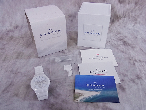 SKAGEN/スカーゲン セラミック 腕時計 ホワイト 817SXWC1の買取実績