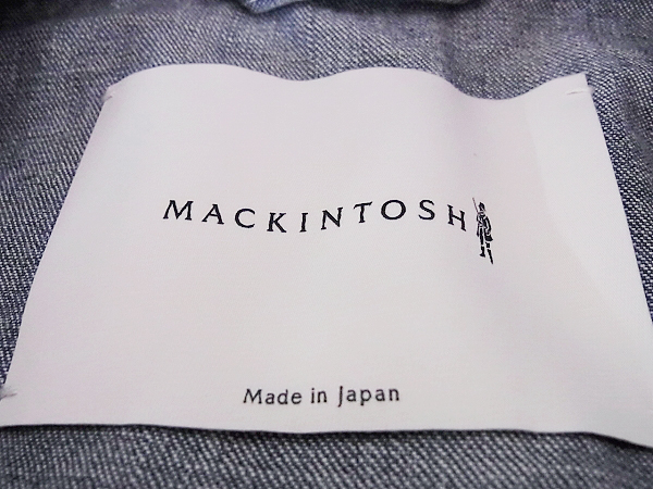 実際に弊社で買取させて頂いたMacintosh/マッキントッシュ 日本製 デニムロングコート 38の画像 2枚目