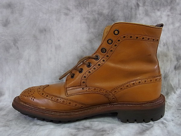 実際に弊社で買取させて頂いたTricker's/トリッカーズ カントリーブローグブーツ/M2508C/7.5の画像 4枚目