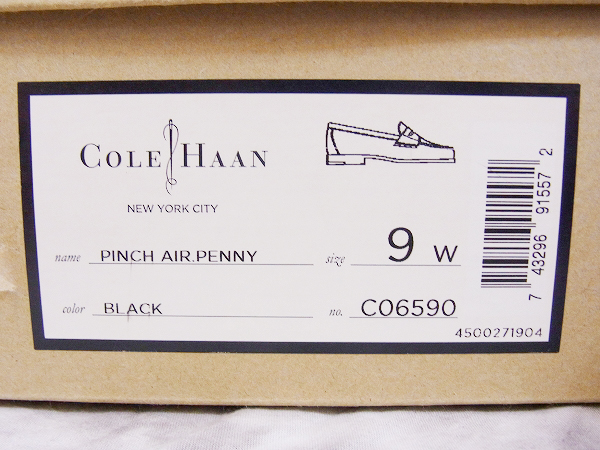 実際に弊社で買取させて頂いたCOLE HAAN/コールハーン ピンチ エア ペニー C06590 黒/9の画像 8枚目