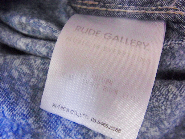 実際に弊社で買取させて頂いたRUDE GALLERY/ルードギャラリー 13AW 花柄 ウエスタンシャツ/4の画像 3枚目