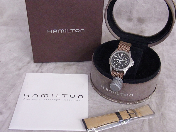 実際に弊社で買取させて頂いたHAMILTON/ハミルトン Khaki/カーキ ミリタリー H982114-Fの画像 6枚目