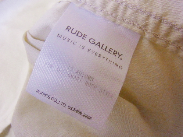 実際に弊社で買取させて頂いたRUDE GALLERY/ルードギャラリー 13AW 無地 ウエスタンシャツ/4の画像 3枚目