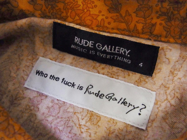 実際に弊社で買取させて頂いたRUDE GALLERY/ルードギャラリー 15SS 花柄 ウエスタンシャツ/4の画像 2枚目